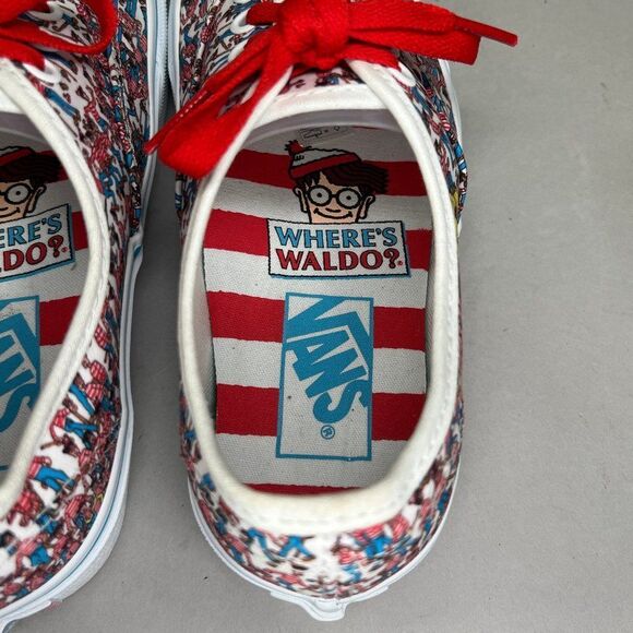Vans Classic Authentic Shoes Women's 5.5 Wheres Waldo Land Of Waldos Sneakers - Picture 9 of 11